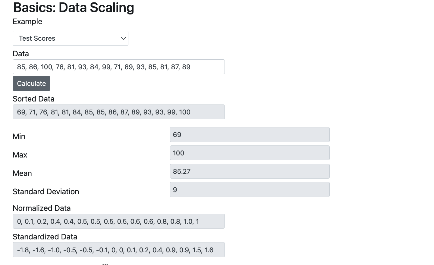 Data Scaling